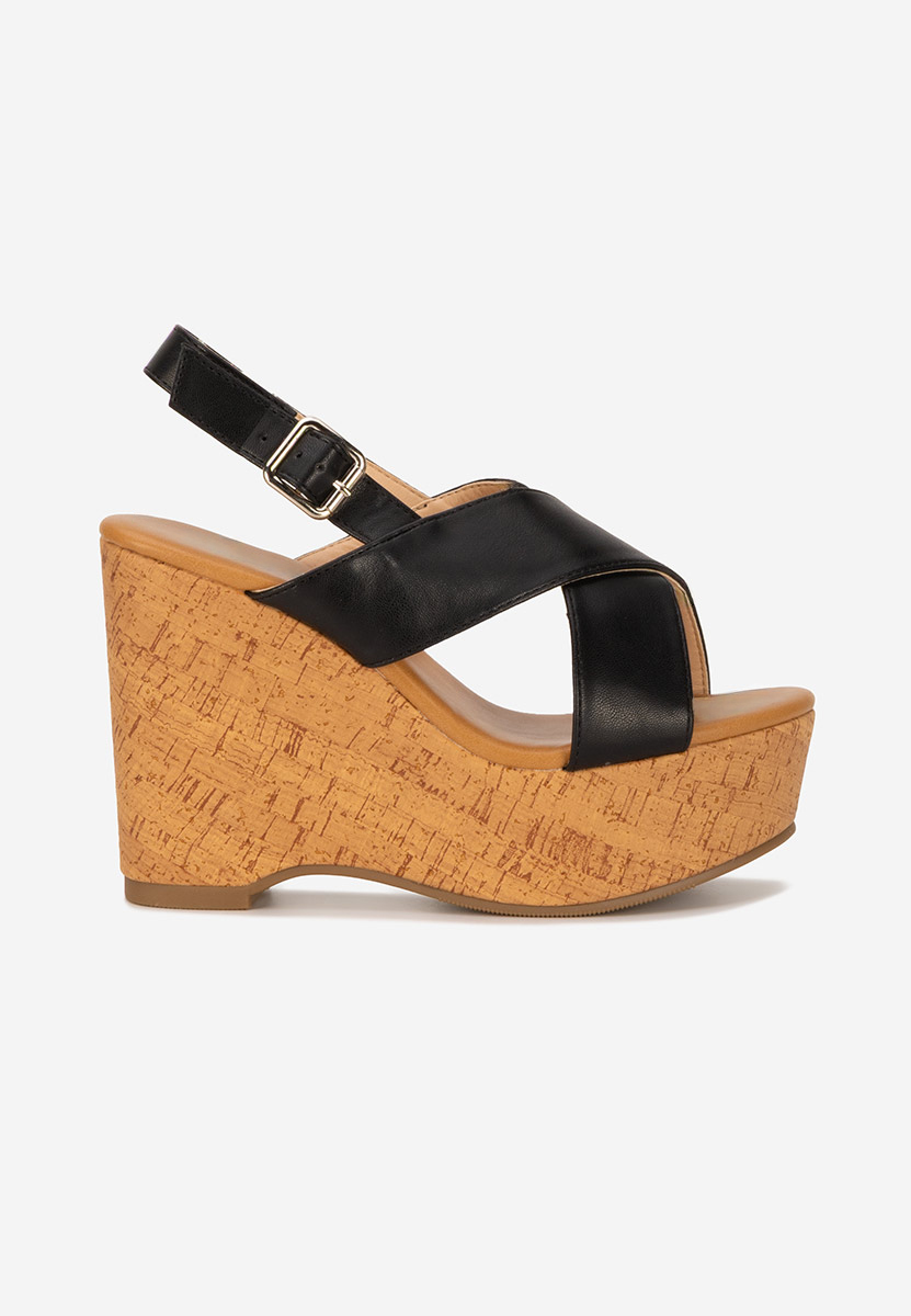 Sandale s platformom Nedeea crno