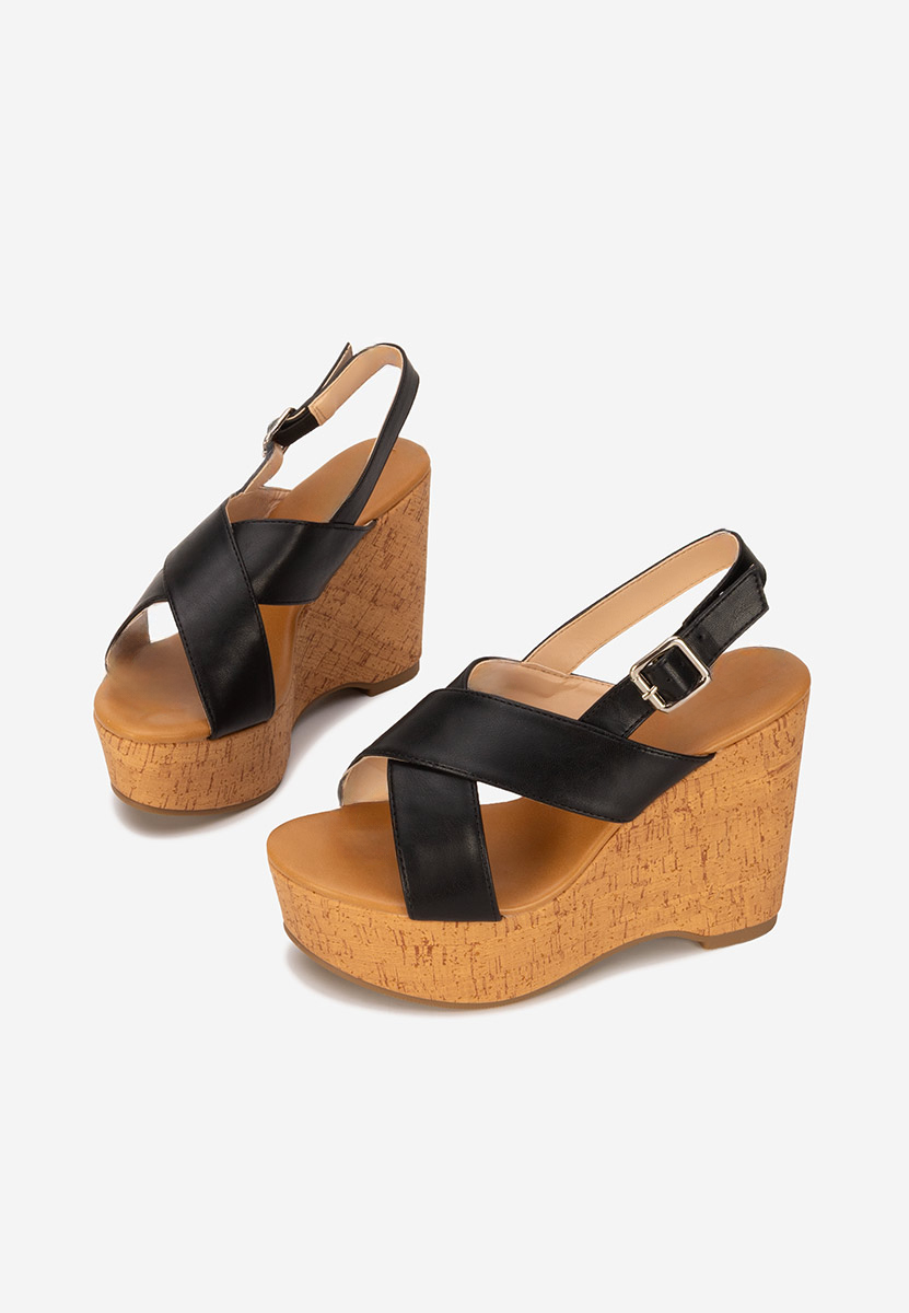 Sandale s platformom Nedeea crno
