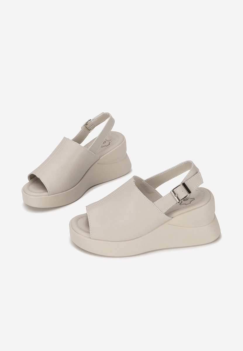 Sandale s platformom kože Sorra bež
