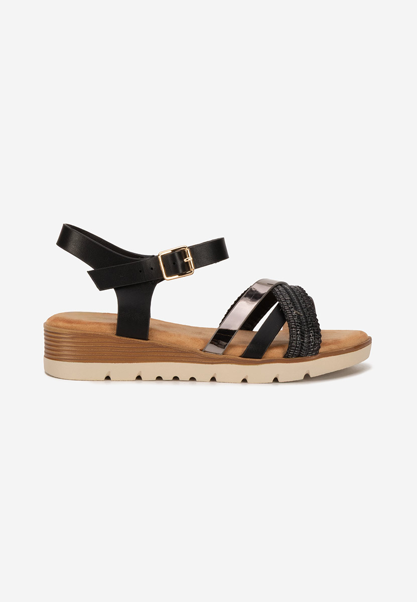 Sandale s platformom Kaddea crno