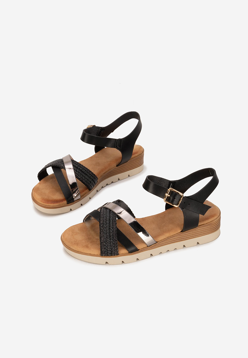 Sandale s platformom Kaddea crno