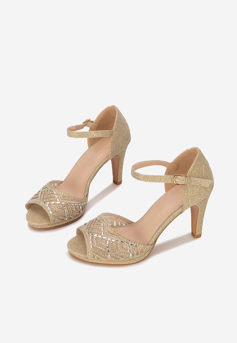 Ženske sandale elegantne Kadeia zlatno