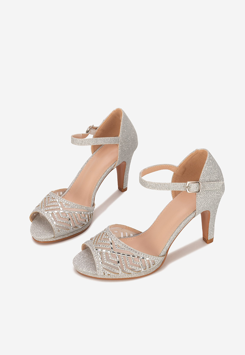 Ženske sandale elegantne Kadeia srebrno