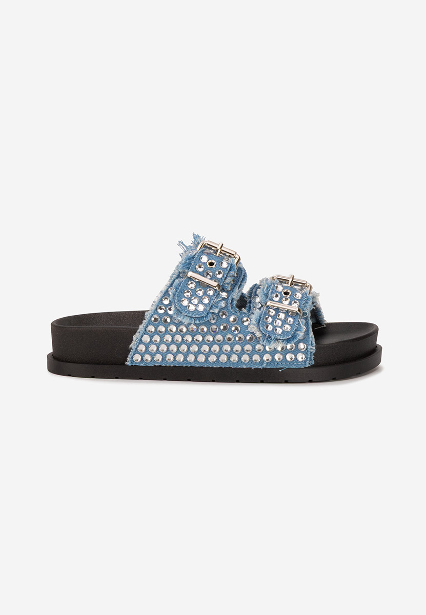 Papuče cu talpa inalta Anamia denim