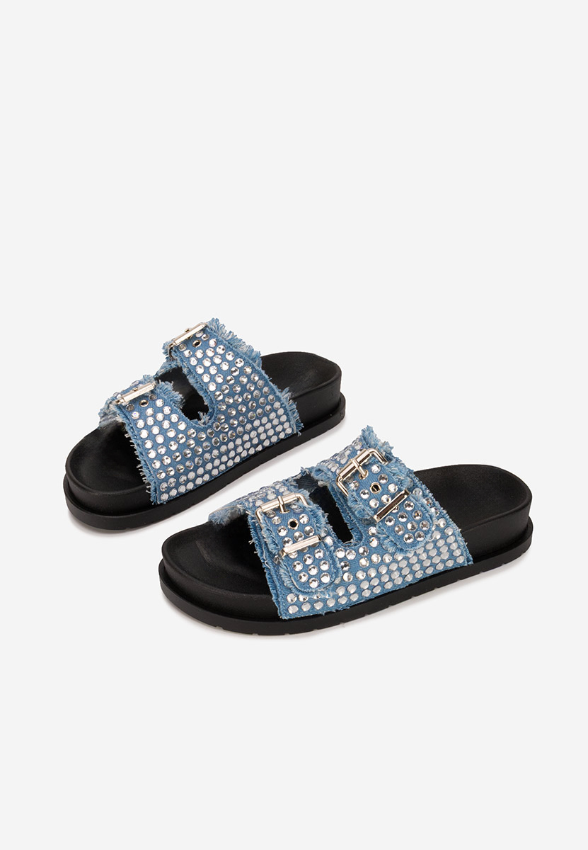 Papuče cu talpa inalta Anamia denim