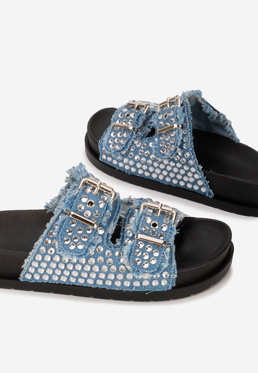 Papuče cu talpa inalta Anamia denim