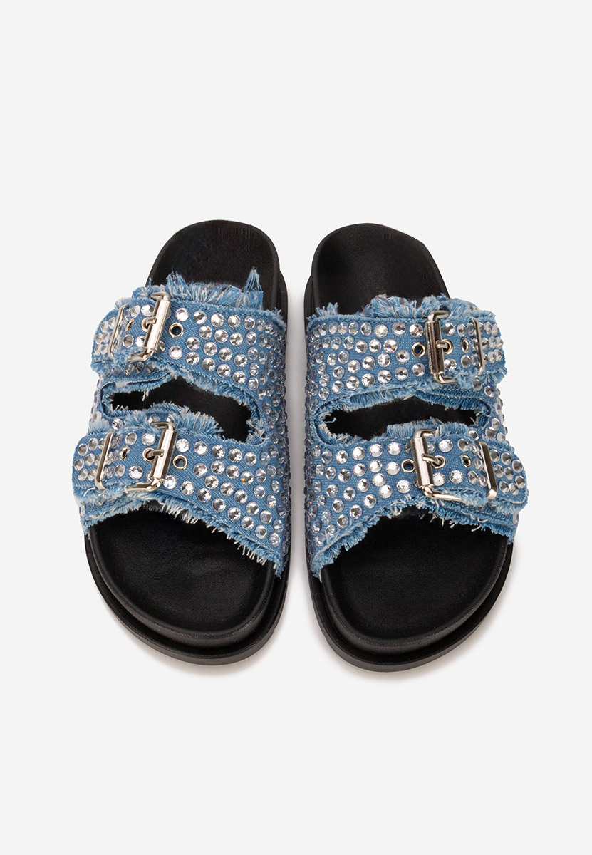 Papuče cu talpa inalta Anamia denim