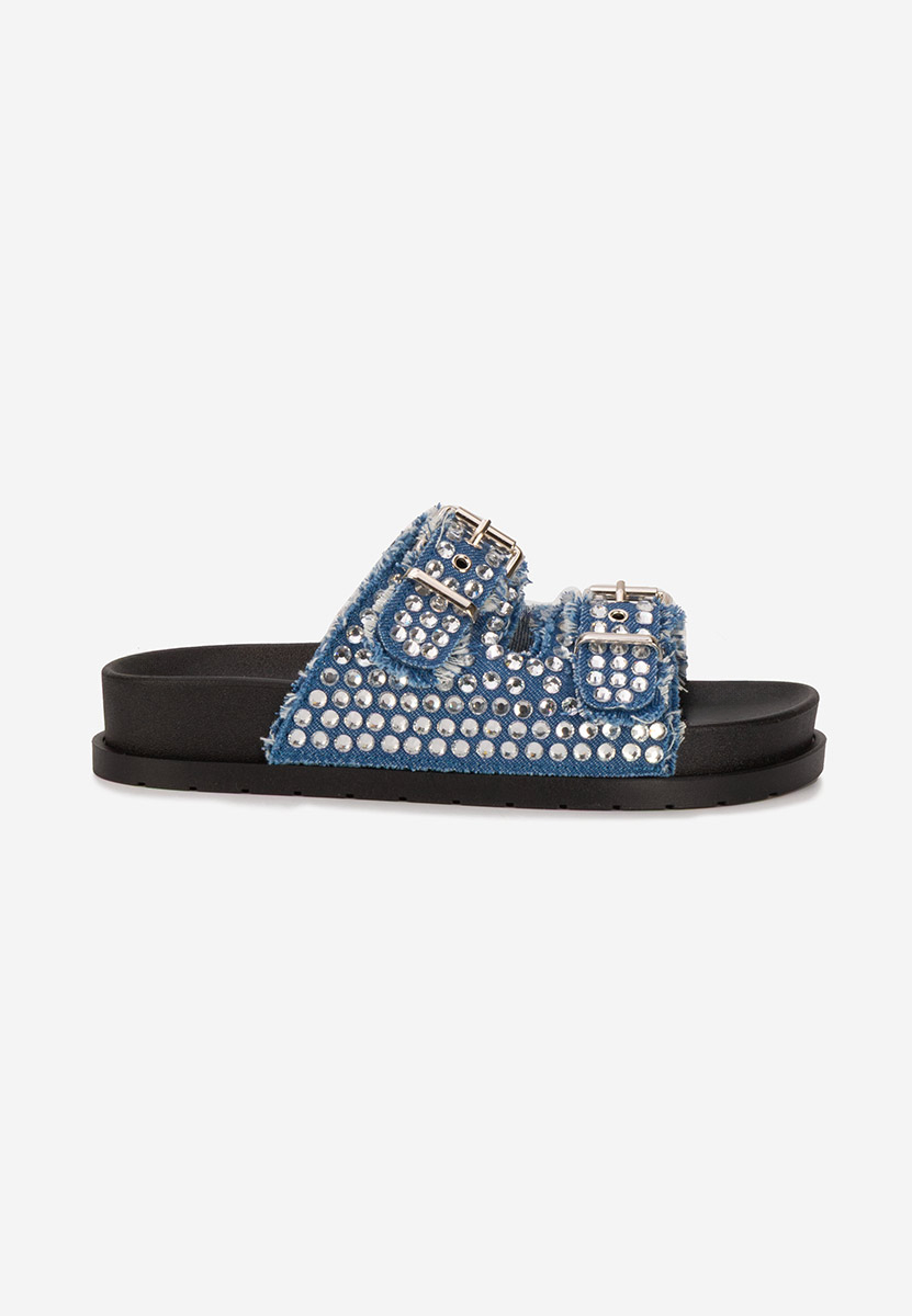 Papuče cu talpa inalta Anamia V2 denim