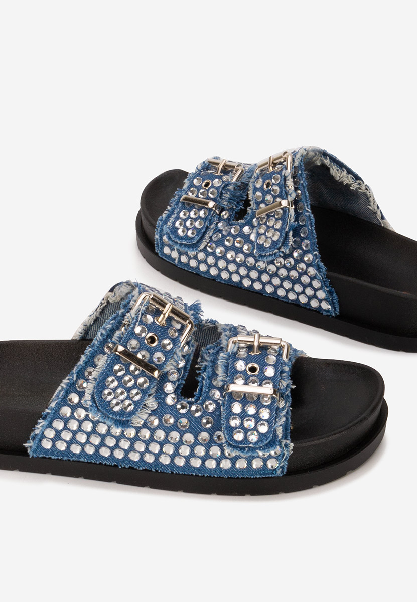Papuče cu talpa inalta Anamia V2 denim