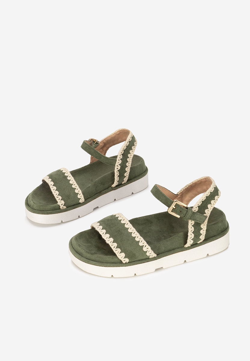 Sandale s platformom Vespera zeleno