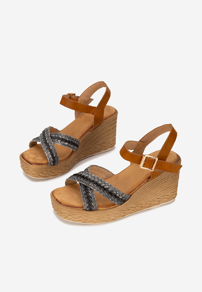 Sandale s platformom Lunaria crno