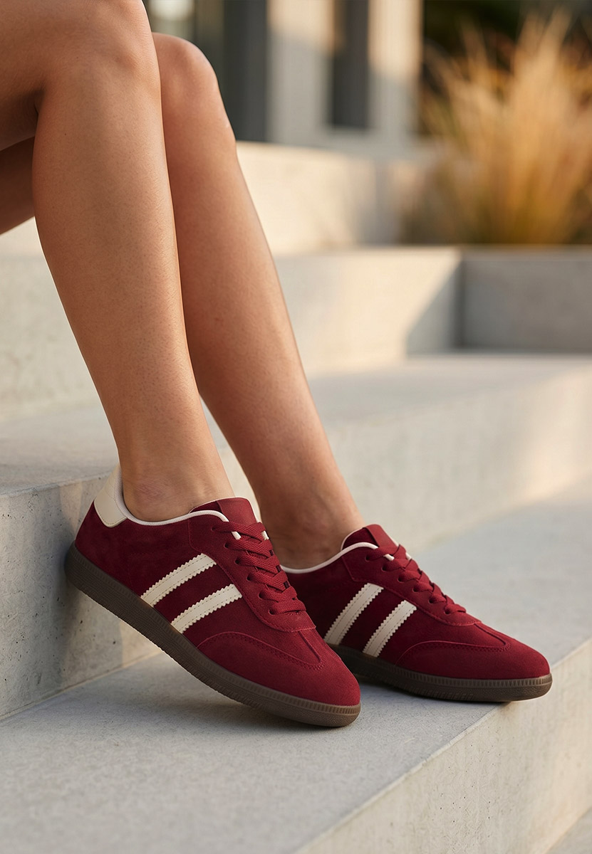 Ženske sneakers Irenya vinsko crvena