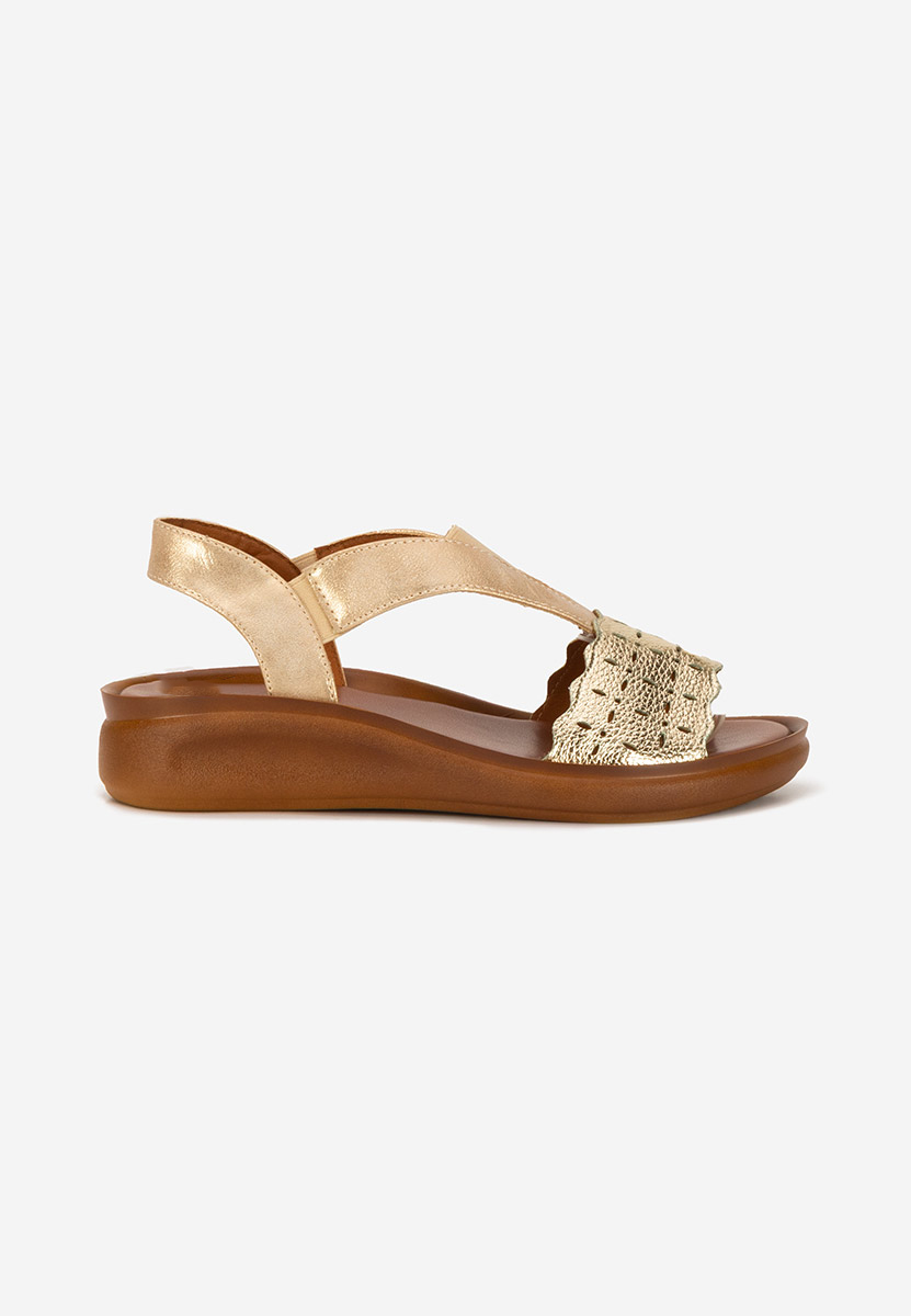 Sandale s platformom Shuzia zlatno