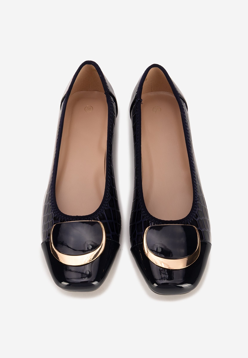 Elegantne cipele na petu Denosia plavo navy