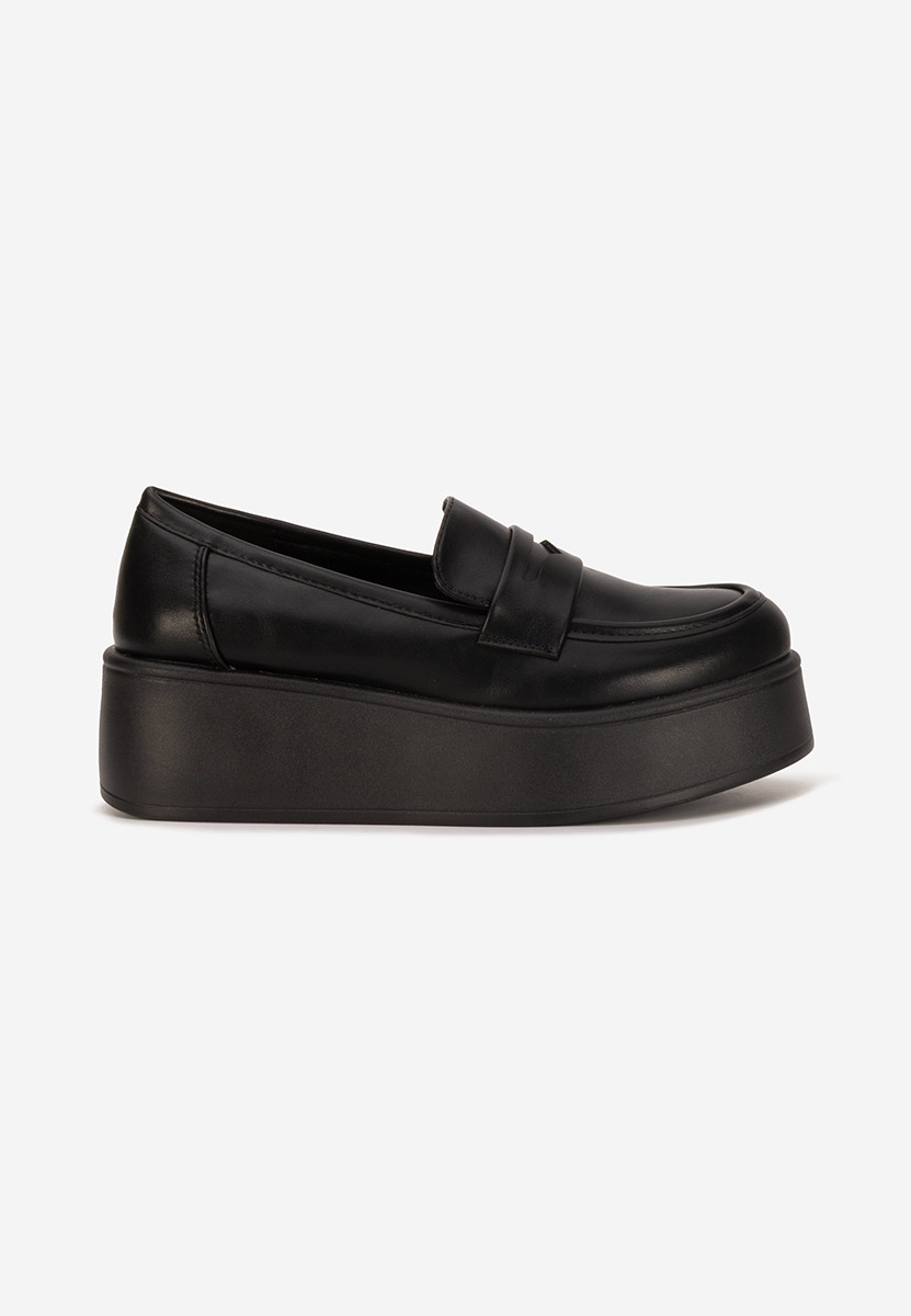 Mokasinke s platformom Minky crno