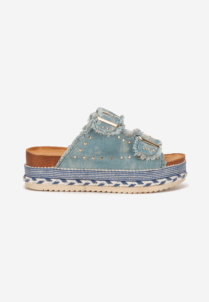 Papuče s platformom Sylveria denim