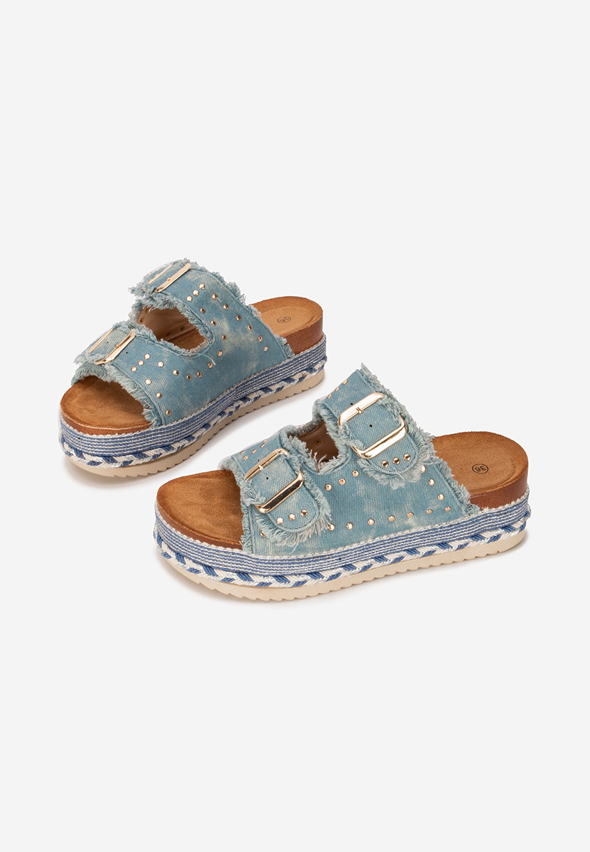 Papuče s platformom Sylveria denim