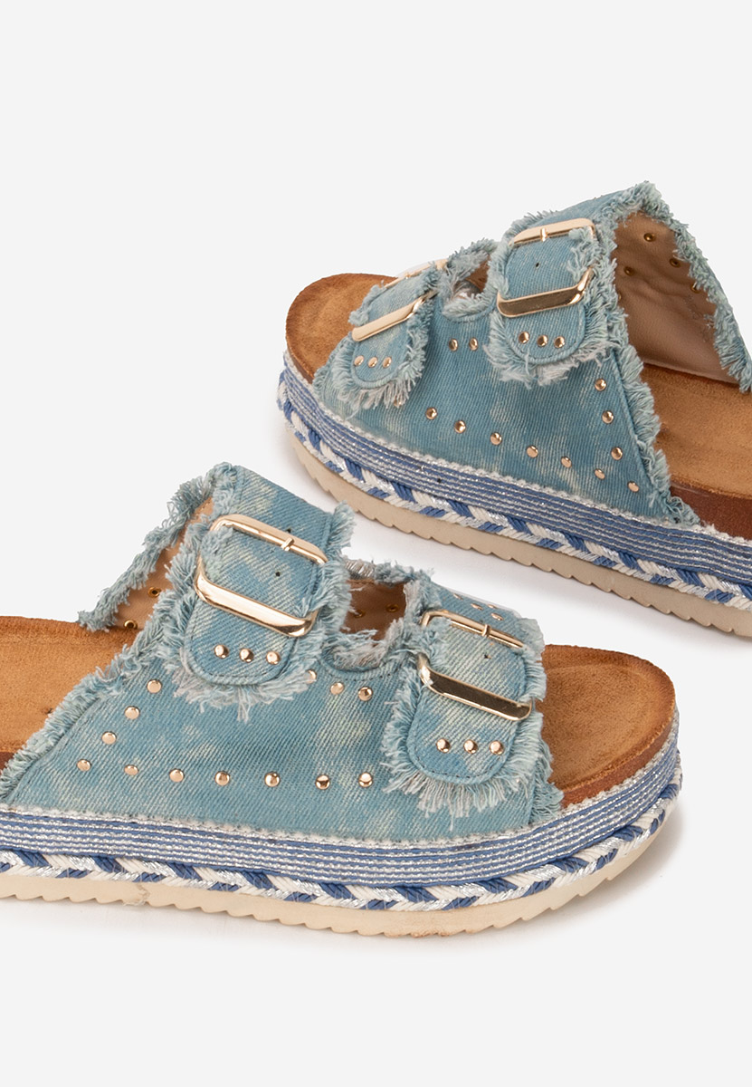 Papuče s platformom Sylveria denim