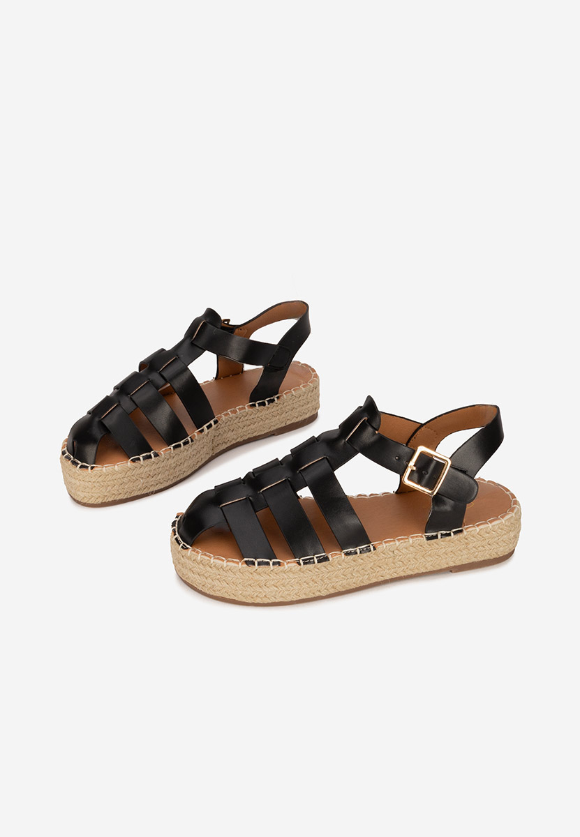 Sandale s platformom Reliama crno