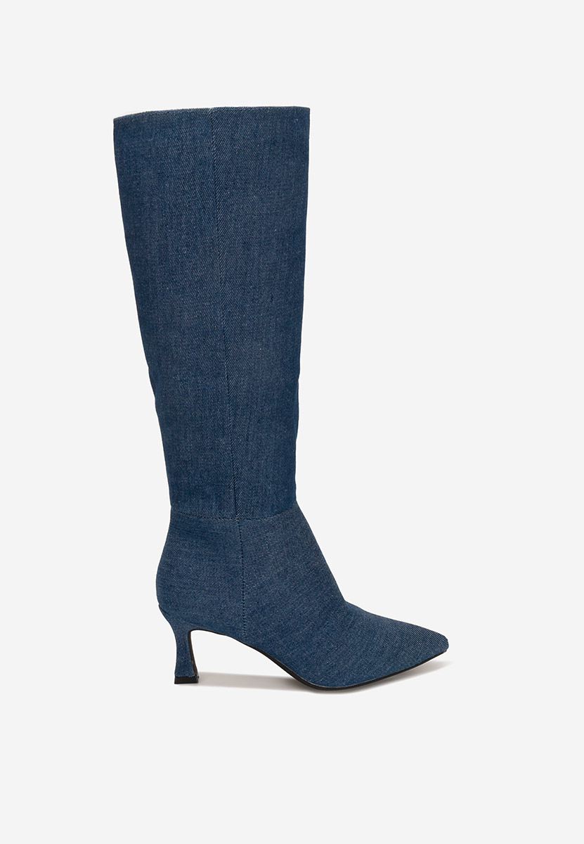 Čizme s visoku petu Verka V2 denim