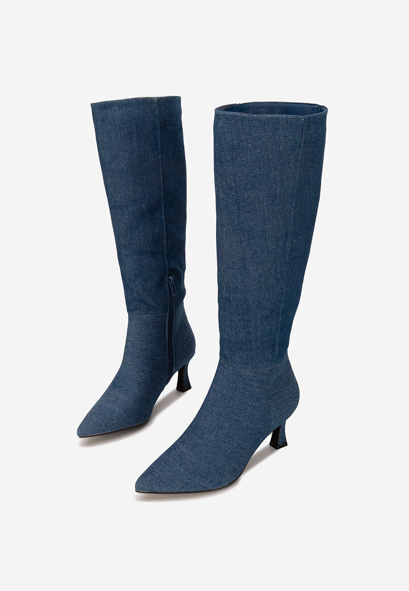 Čizme s visoku petu Verka V2 denim