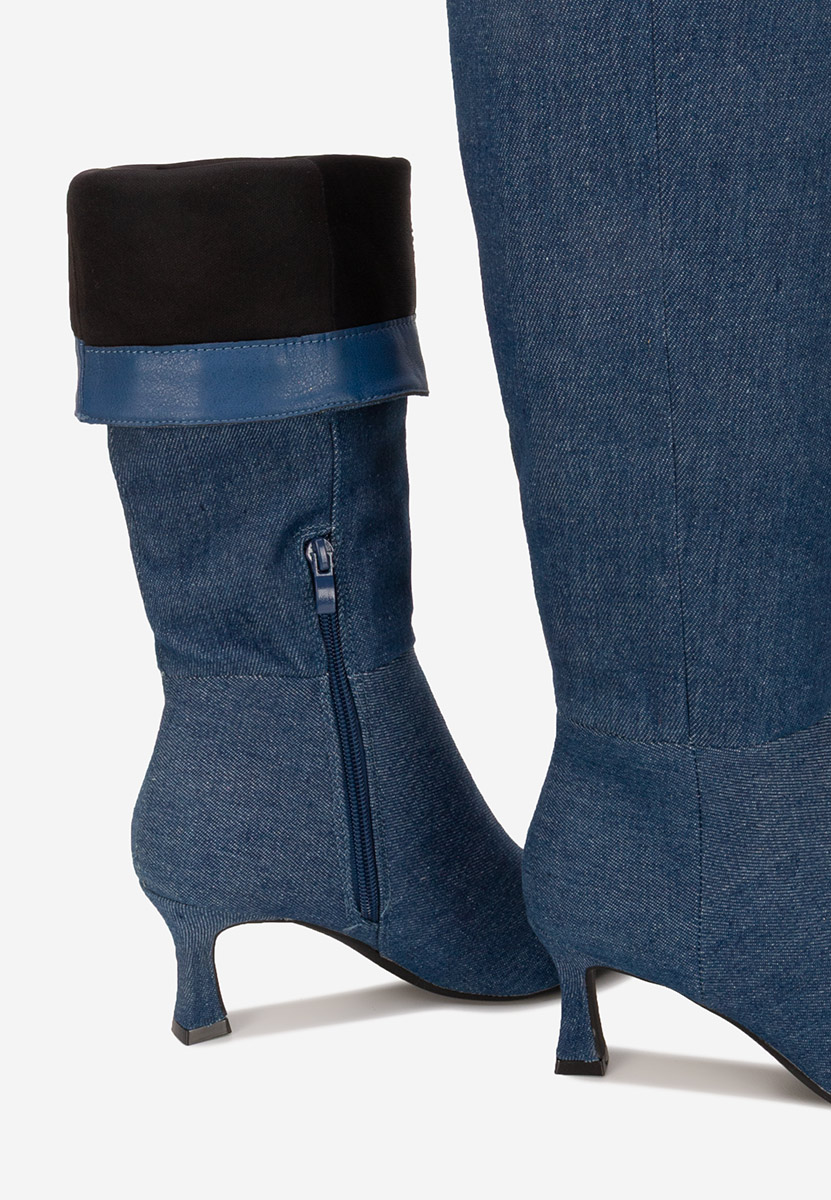 Čizme s visoku petu Verka V2 denim