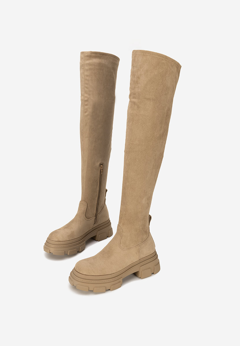 Čiizme iznad koljena Adelinia kaki
