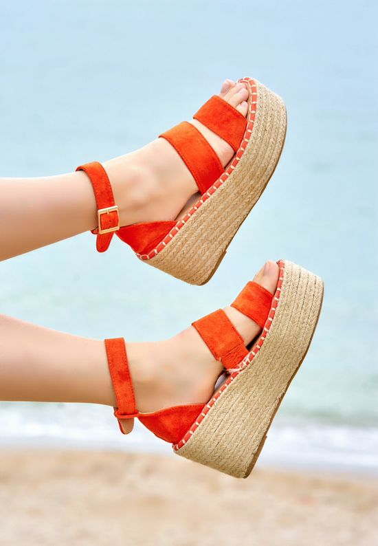 Sandale s platformom Atenas narančasta, Veličine: 41 - zapatos