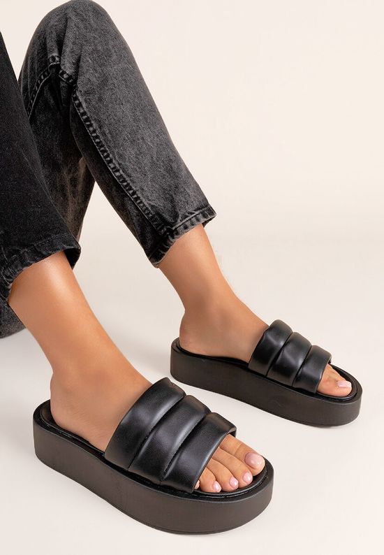 Papuče s platformom Mimosa Crno, Veličine: 40 - zapatos