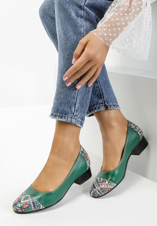 Kožne cipele Romina Zeleno, Veličine: 36 - zapatos