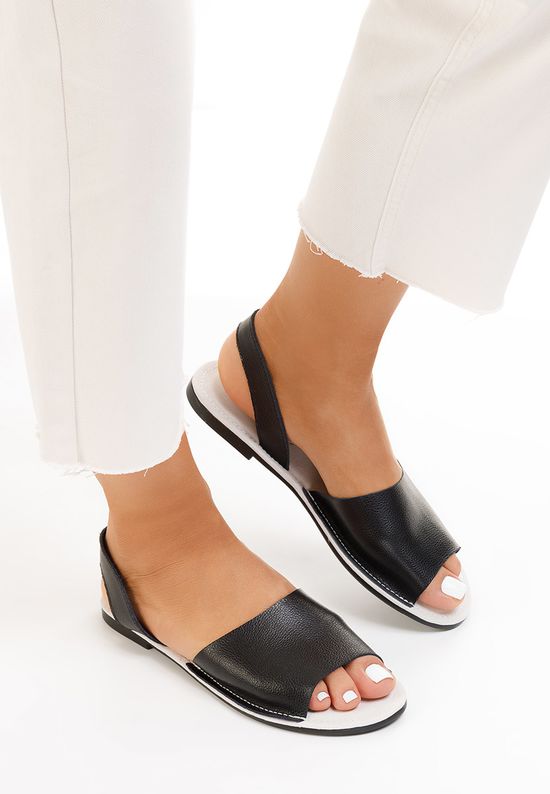 Sandale od prirodne kože Mellesa crno, Veličine: 40 - zapatos