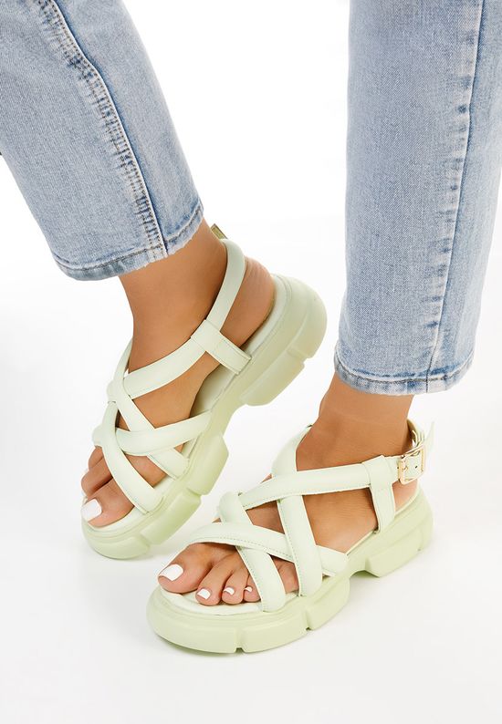 Ženske sandale Meixia zeleno, Veličine: 39 - zapatos