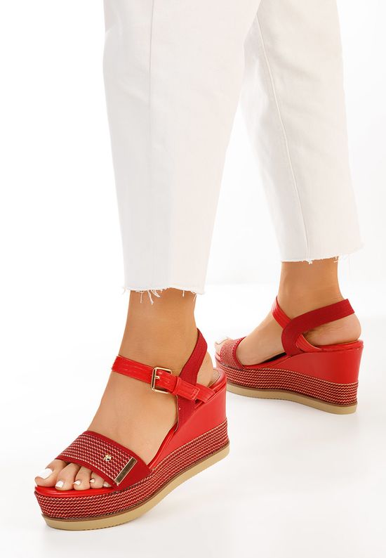 Sandale s platformom Deiasa crveno, Veličine: 40 - zapatos