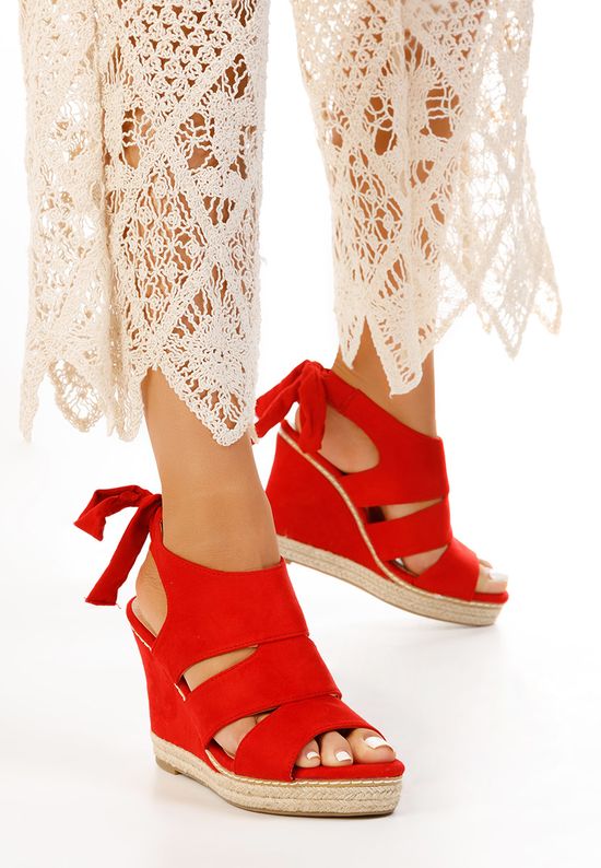 Sandale s platformom Nicoletta Crveno, Veličine: 39 - zapatos
