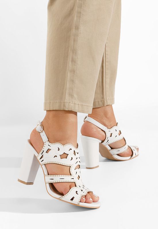 Sandale s petu Delise Bijele, Veličine: 40 - zapatos