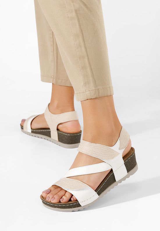 Sandale s platformom Falia bijele, Veličine: 39 - zapatos