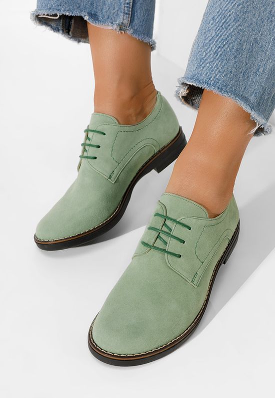 Kožne cipele derby Otivera V2 Zeleno, Veličine: 38 - zapatos