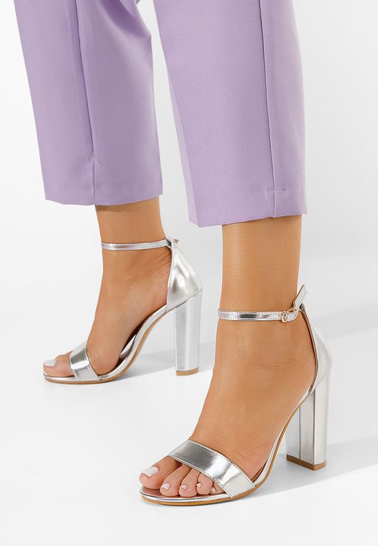 Sandale elegantne Holly Srebrno, Veličine: 40 - zapatos