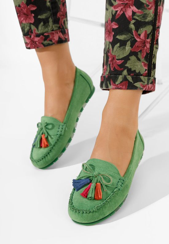 Ženske mokasinke Prestia Zeleno, Veličine: 38 - zapatos