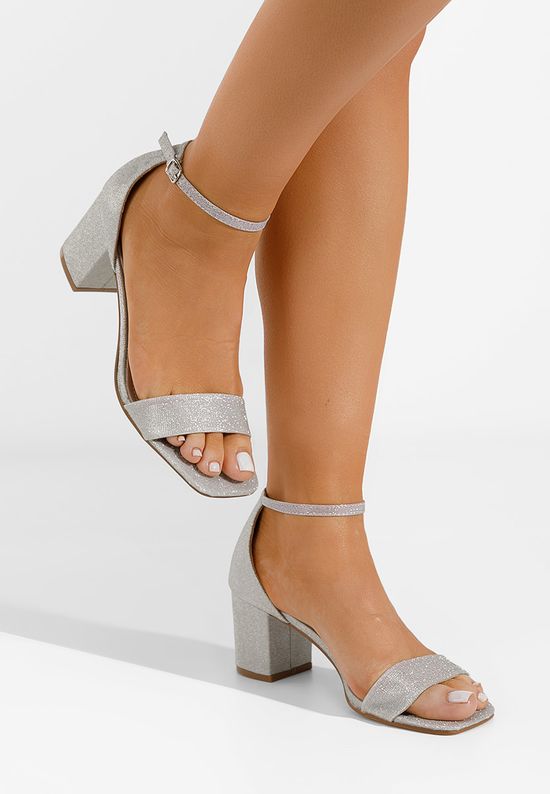 Ženske sandale elegantne Meara S srebrno, Veličine: 38 - zapatos