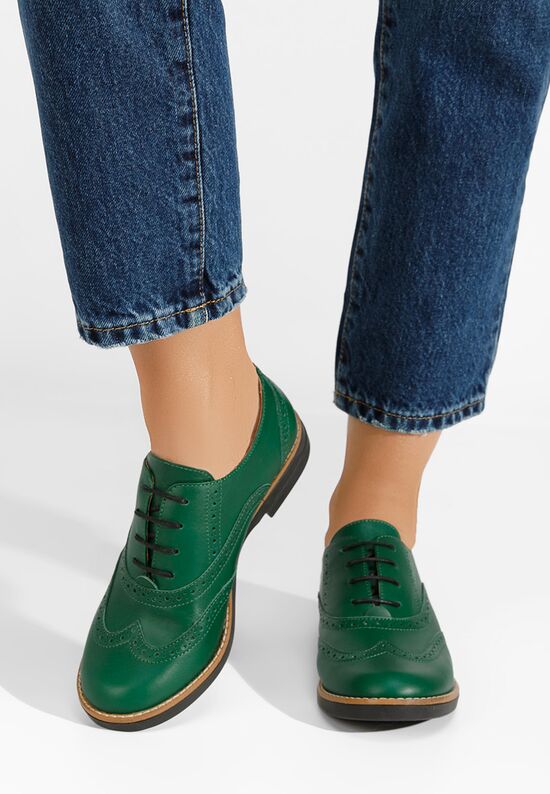Ženske cipele oksfordice Emily zeleno, Veličine: 36 - zapatos