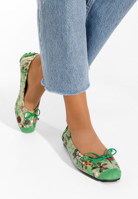 Balerine Doriya zeleno, Veličine: 39 - zapatos