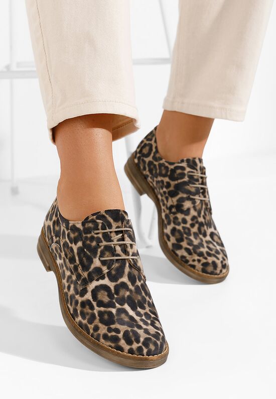 Kožne cipele derby Otivera leopardi, Veličine: 36 - zapatos
