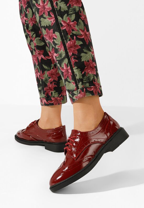 Ženske cipele oksfordice Pheronia vinsko crvena, Veličine: 36 - zapatos