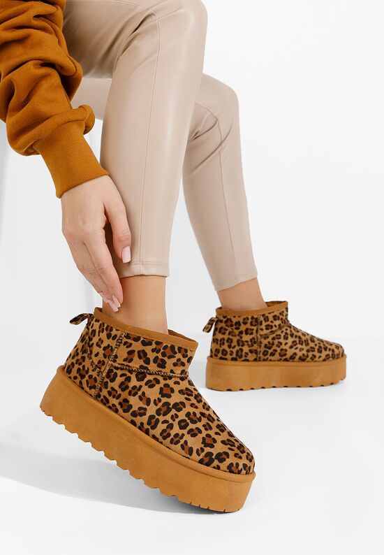 Čizme s platformom Savieda V2 leopardi, Veličine: 39 - zapatos