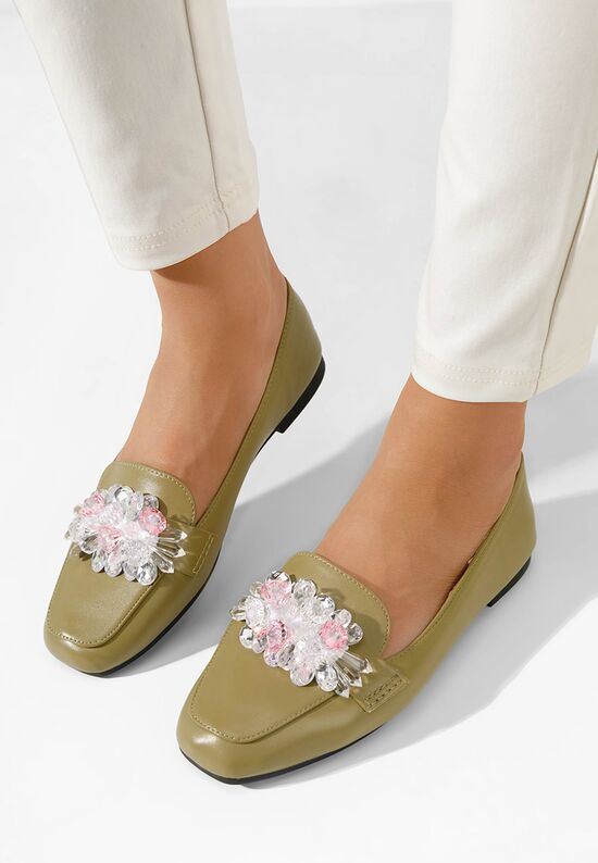 Ženske mokasinke Milagros zeleno, Veličine: 38 - zapatos