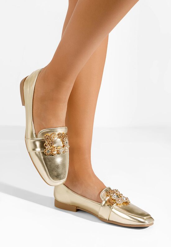 Ženske loafers Abena zlatno, Veličine: 37 - zapatos