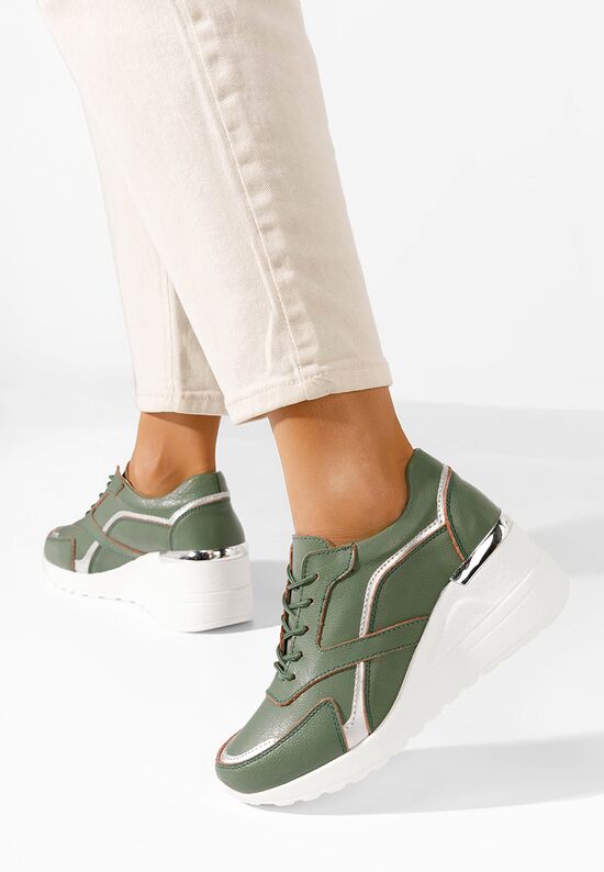 Ženske Kožne tenisice Nayra zeleno, Veličine: 37 - zapatos
